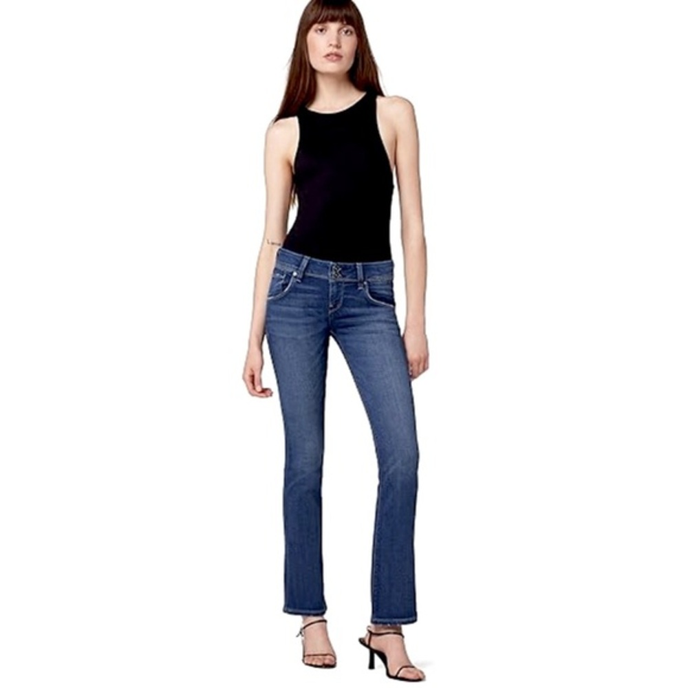 Hudson Distressed Hems Blue Jeans